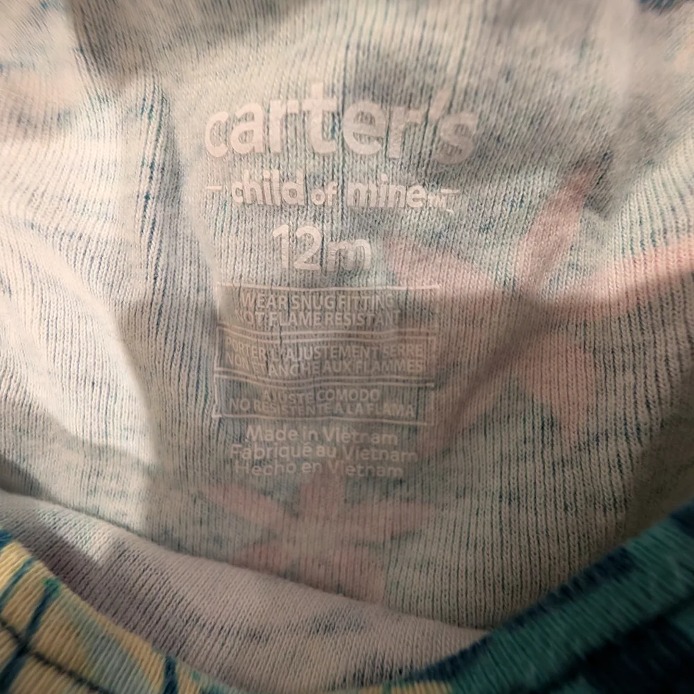Carter's 12M Floral Baby Outfit - Blue and Pink